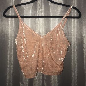 Velvet crop top